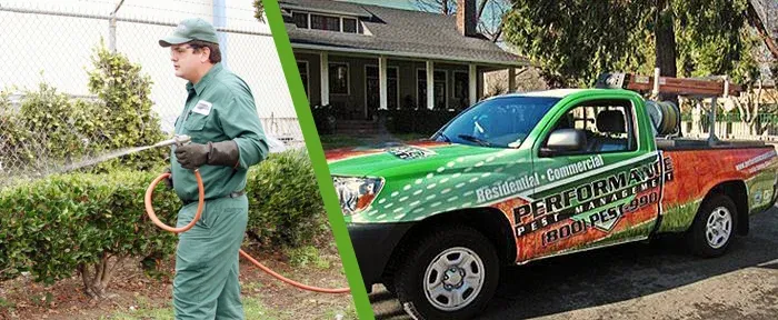 Performance Pest Management truck and technician